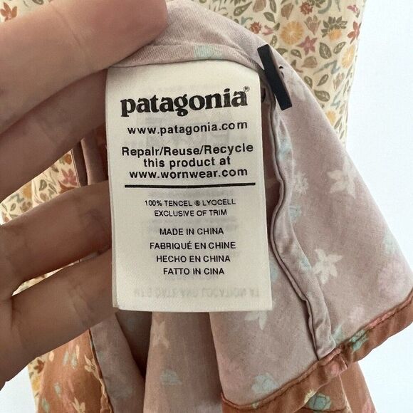 Patagonia Womens Midi Dress Size Small Lost Wildflower Button Pockets - Picture 7 of 9